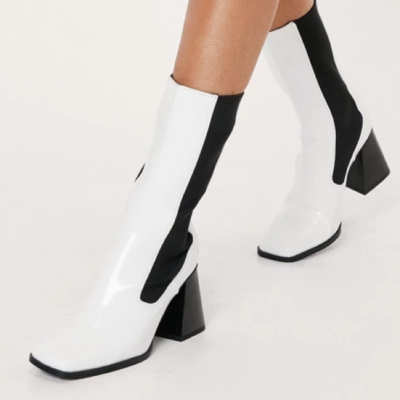 Nasty Gal Shoes - Faux Leather Heeled Chelsea Calf Boots